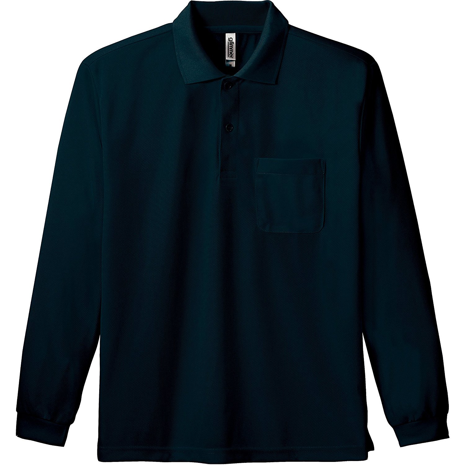 [グリマー] 4.4オンス ドライ 長袖 ポロシャツ [ポケット付] 00335-ALP メンズ ブラック M商品画像