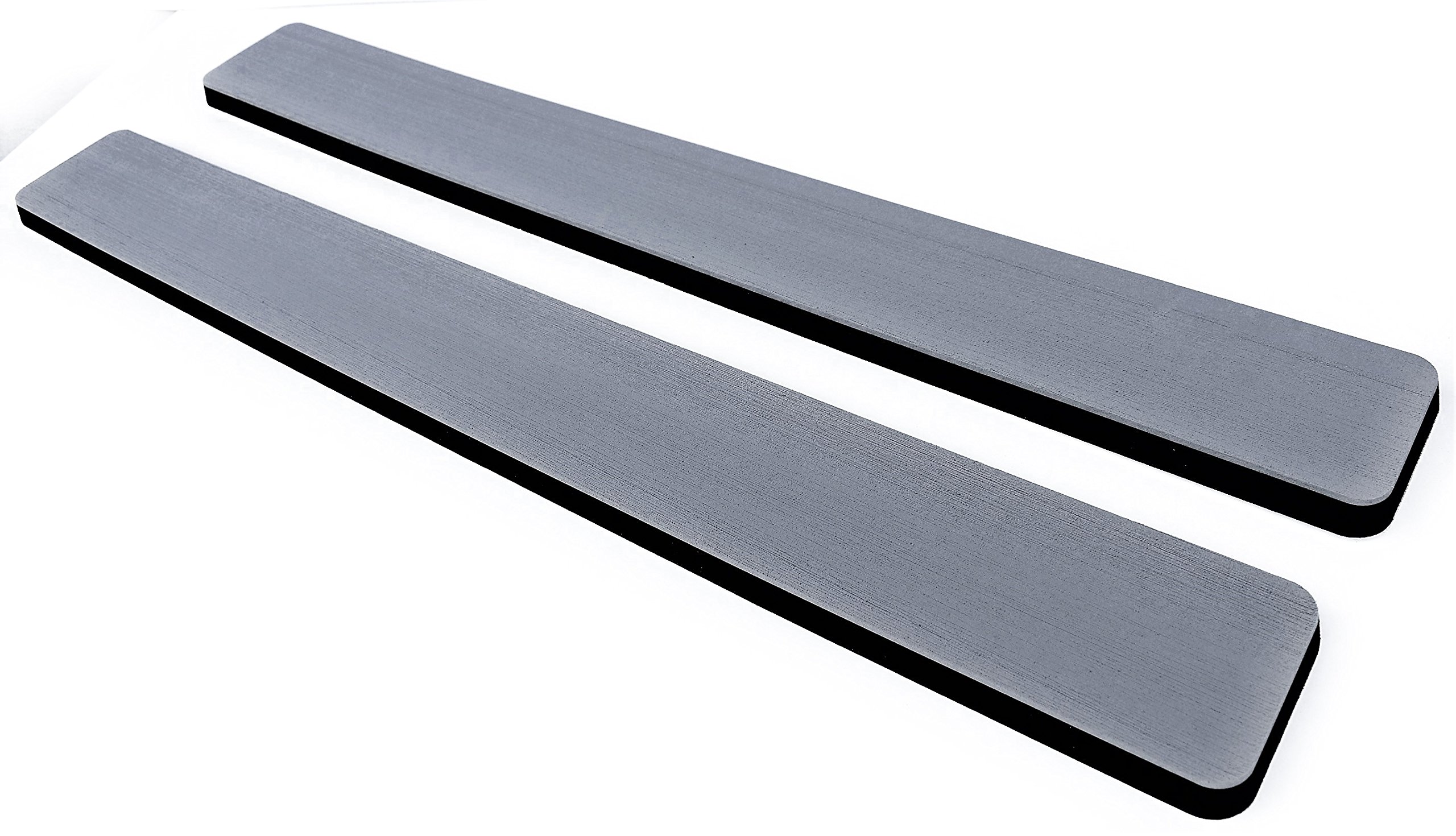 Marine Mat Coaming Bolster Set (21mm Thick) by (Slate Gray Over Black