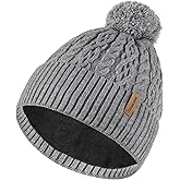 Ocatoma Winter Beanie for Men Women Soft Warm Knit Cuffed Beanie Fleece Lined Thermal Stocking Cap Outdoor Unisex