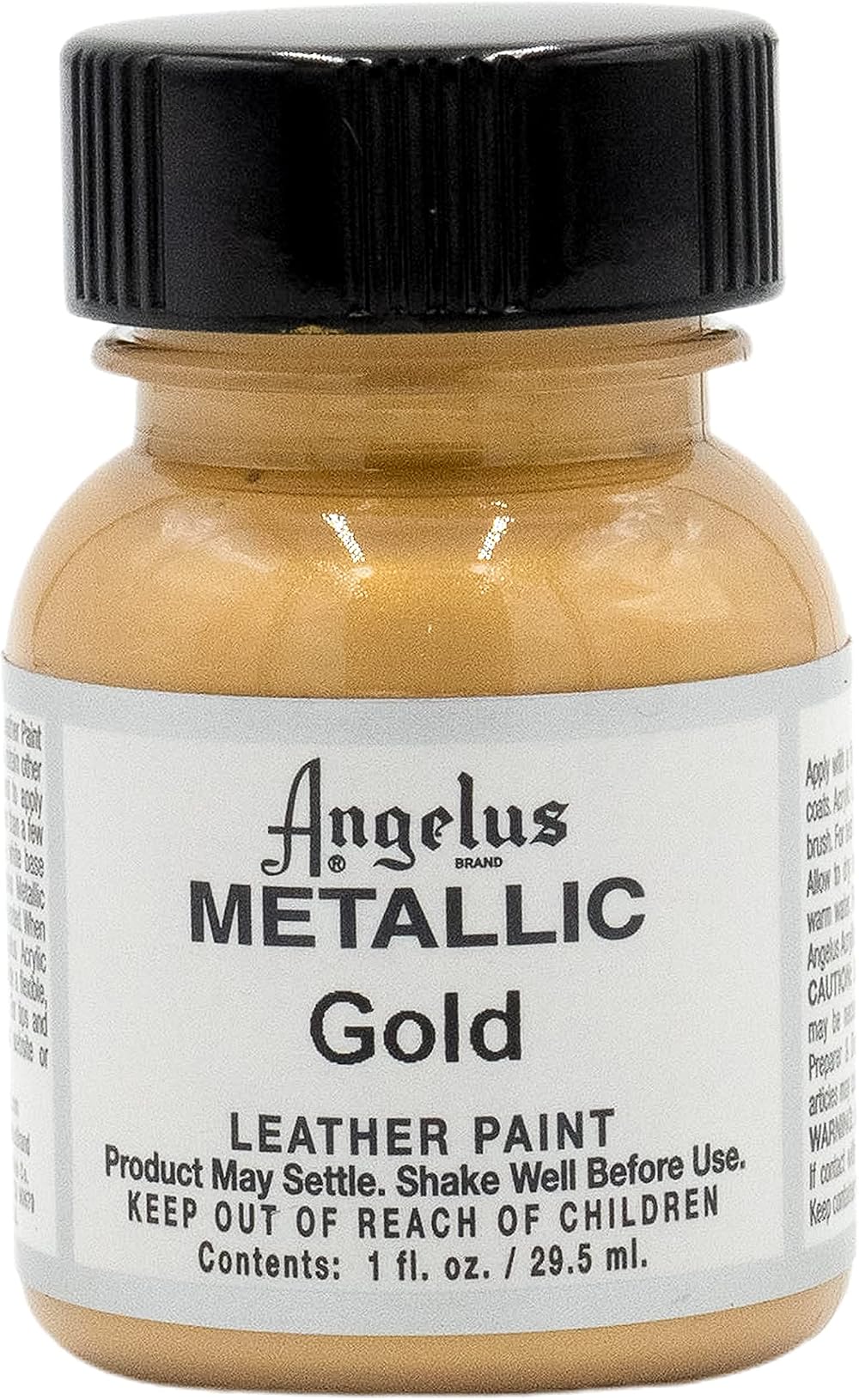 Angelus Leather Paint 1 oz Gold - Flexible, Non-Toxic, Customizable