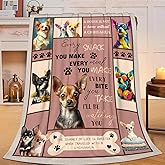 Chihuahua Throw Blanket Chihuahua Puppy Stuff Gifts for Dog Lover Kids Girls Boys Adults Women Men Soft Cozy Warm Plush Fluffy Fuzzy Fleece Blanket Decor 40''X50''