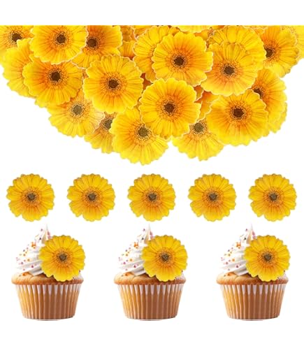 Sunflower Cupcake Toppers, Sunflower Brthday Cupcakes, Sunflower Brdal Shower, Sunflower Baby 3 thumbnail image
