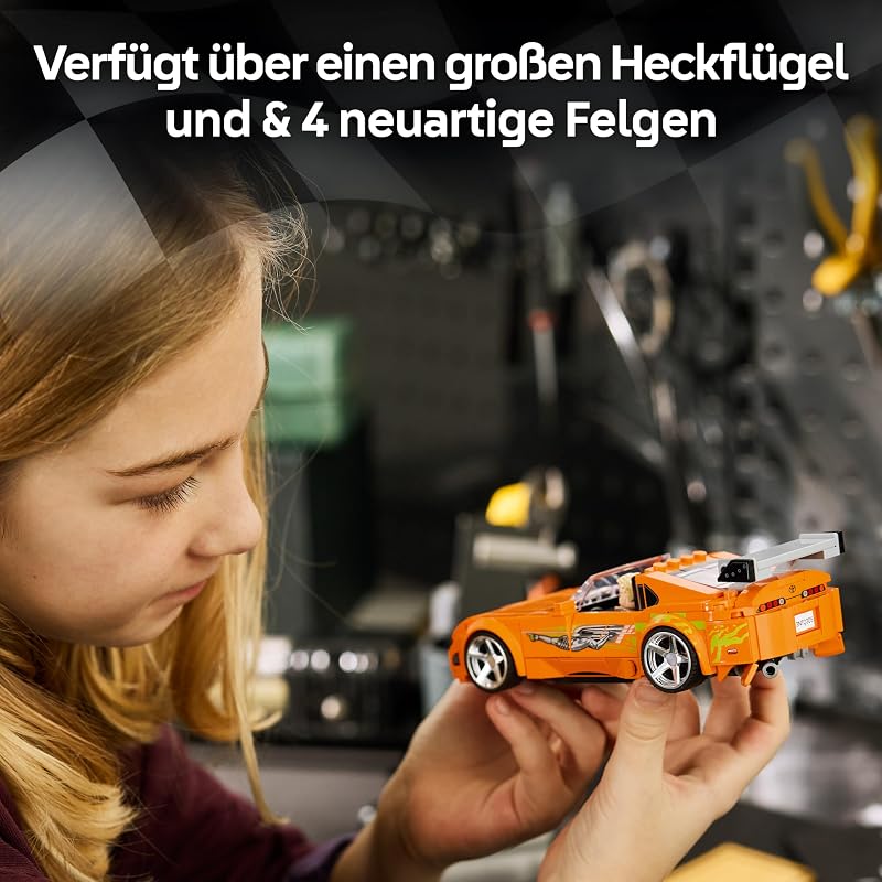 Speed Champions The Fast and The Furious Toyota Supra MK4 - Auto Spielzeug - Modellbau mit Bryan O'Conner Minifigur - Mint Geschenk für Jungen ab 10 Jahren und Jugendliche Filmfans - 77260 — Foto 4 von 8