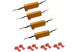 4Pcs Innovited 50W 6ohm Load Resistors - Fix LED HID Bulb Fast Hyper Flash Turn Signal Blink Error Code Warning Cancel