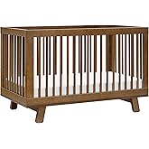 Babyletto Hudson 3-in-1 Convertible Crib with Toddler Bed Conversion Kit in Natural Walnut, Greenguard Gold Certified