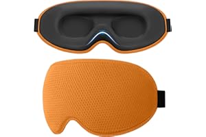 Gritin 100% Blackout Sleep Eye Mask for Side Sleeper Men Women, Zero Eye Pressure 3D Contoured Cup and Eyelash Friendly Sleep