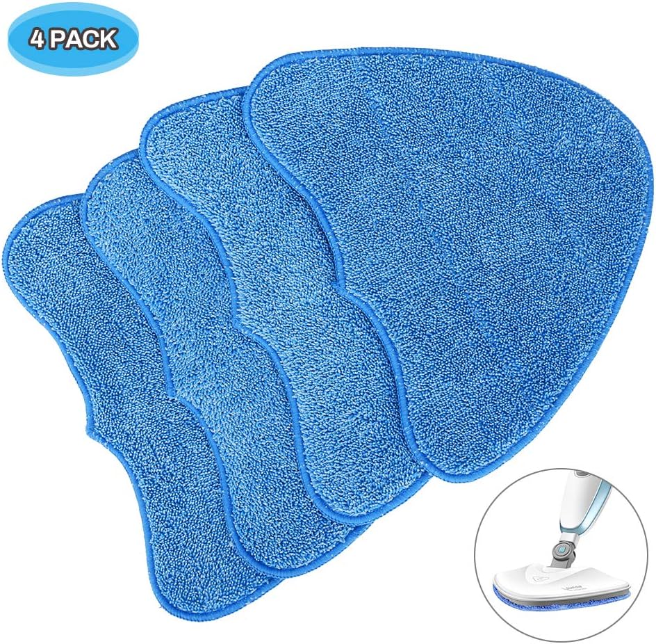 Achort Steam Mop Pads, 4 Pack Replacement Cleaning Pads for Vax Steam