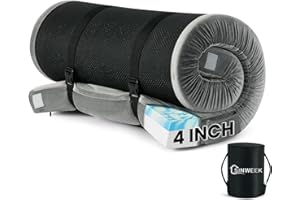 Sinweek Memory Foam Camping Mattress CertiPUR-US Waterproof Portable Roll Up Mattress for Adults Cot Mattress Car Van Sleeping Mat Pad with Carrying Bag