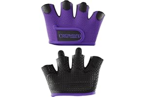 Contraband Pink Label 5537 Womens Micro Weight Lifting Gloves w/Grip-Lock Silicone Padding (Pair) - Minimalist Half Gloves - Apple Watch Friendly