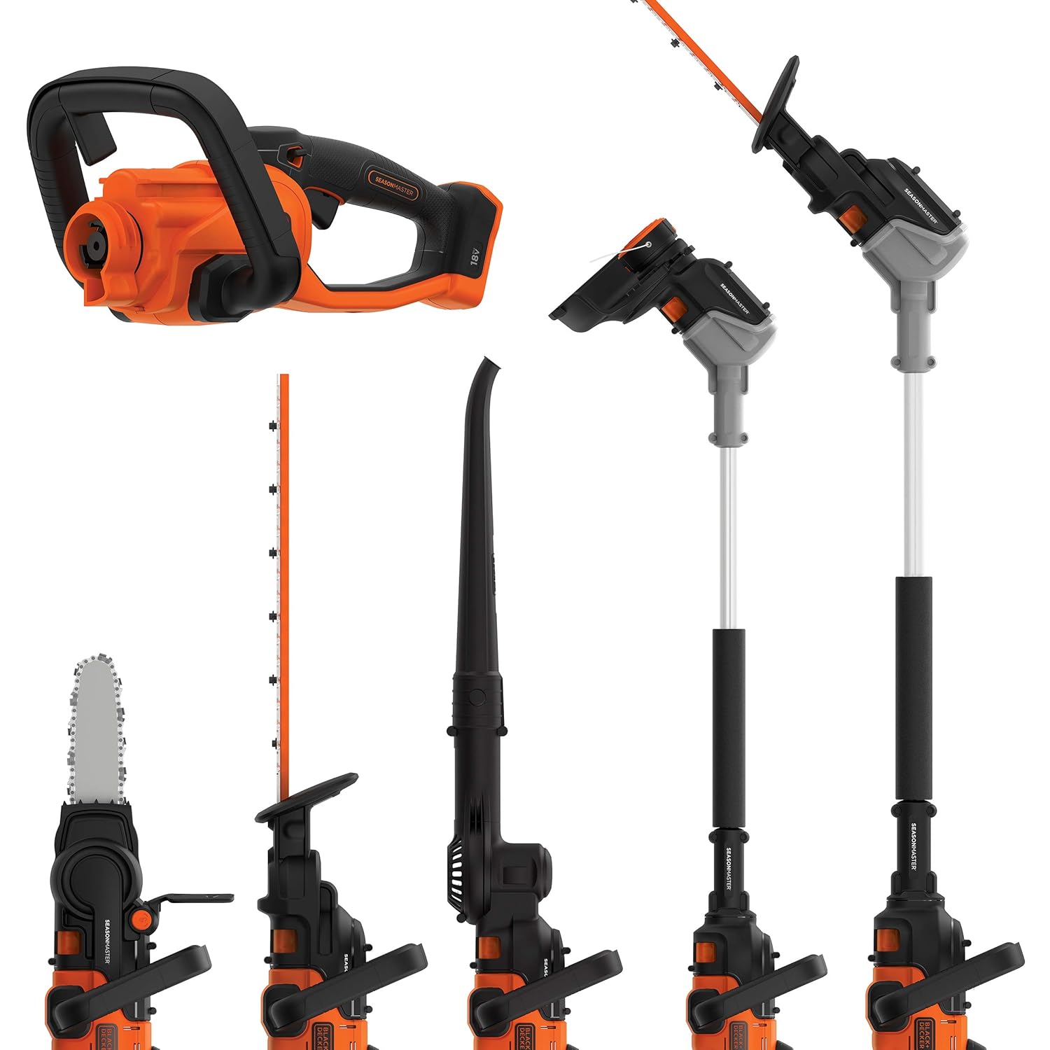 Black & Decker Cordless MultiTool Garden Tool Set Pack Trimmer Blower