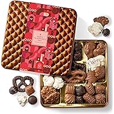 Valentines Day Chocolate Gift Basket, Food Gifts Arrangement Platter, Gourmet Snack Box, For Her, Wife, Spouse, Girlfriend, Romatic, Lover, Mom- Bonnie & Pop