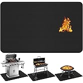 Uewpv 48x30 inch Under Grill Mats for Outdoor Grill Double-Sided Fireproof Mat for Under Fire Pit Mat The Perfect Grill Matt for Outdoor Grill Deck Protector and BBQ Matt for Under Grill Mat for Deck