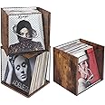 Record Holder Vinyl Record Storage Furniture,DIY Stackable 40-55 Records Visualize Record Holder Album Storage Box Cube Wooden Organizer Crate Records Cabinet Record Vinyl Storage