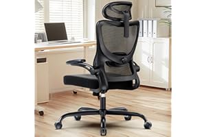 HUANUO Ergonomic Office Chair, High Back Computer Desk Chair with Adjustable Lumbar Support and Headrest, Comfy Work Chair with 3D Armrests, Home Office Rolling Chair, Max Load 300 lbs