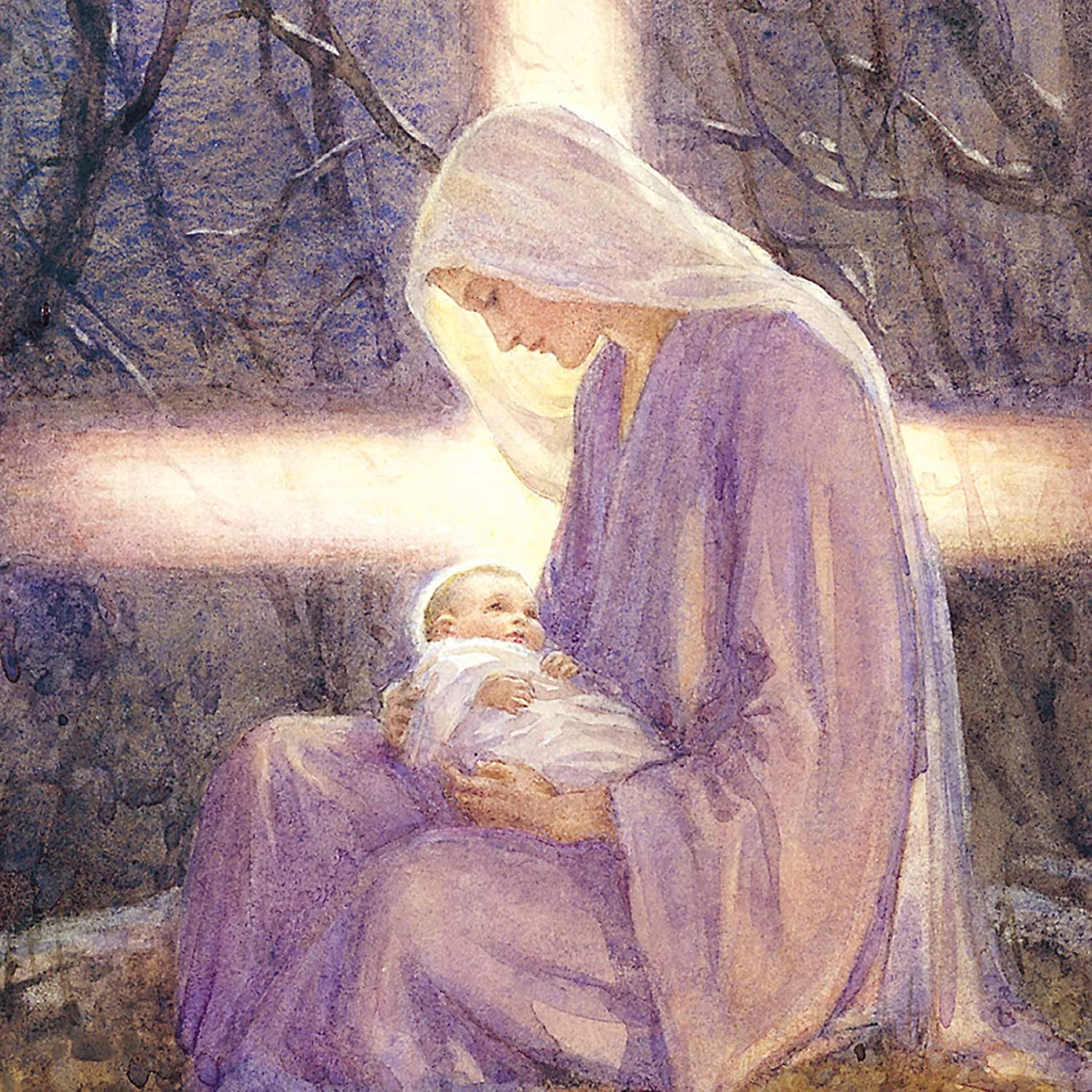 Medici Cards Pack of 6 Traditional Artistic Charity Christmas Cards - Madonna and Child - 6 Cards of 1 Design From