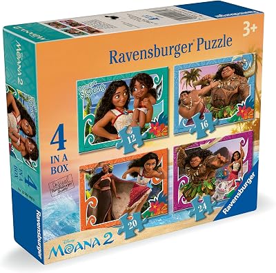 Ravensburger Disney Moana 4 Jigsaw Puzzles 12-24 Pieces Kids Ages 3+