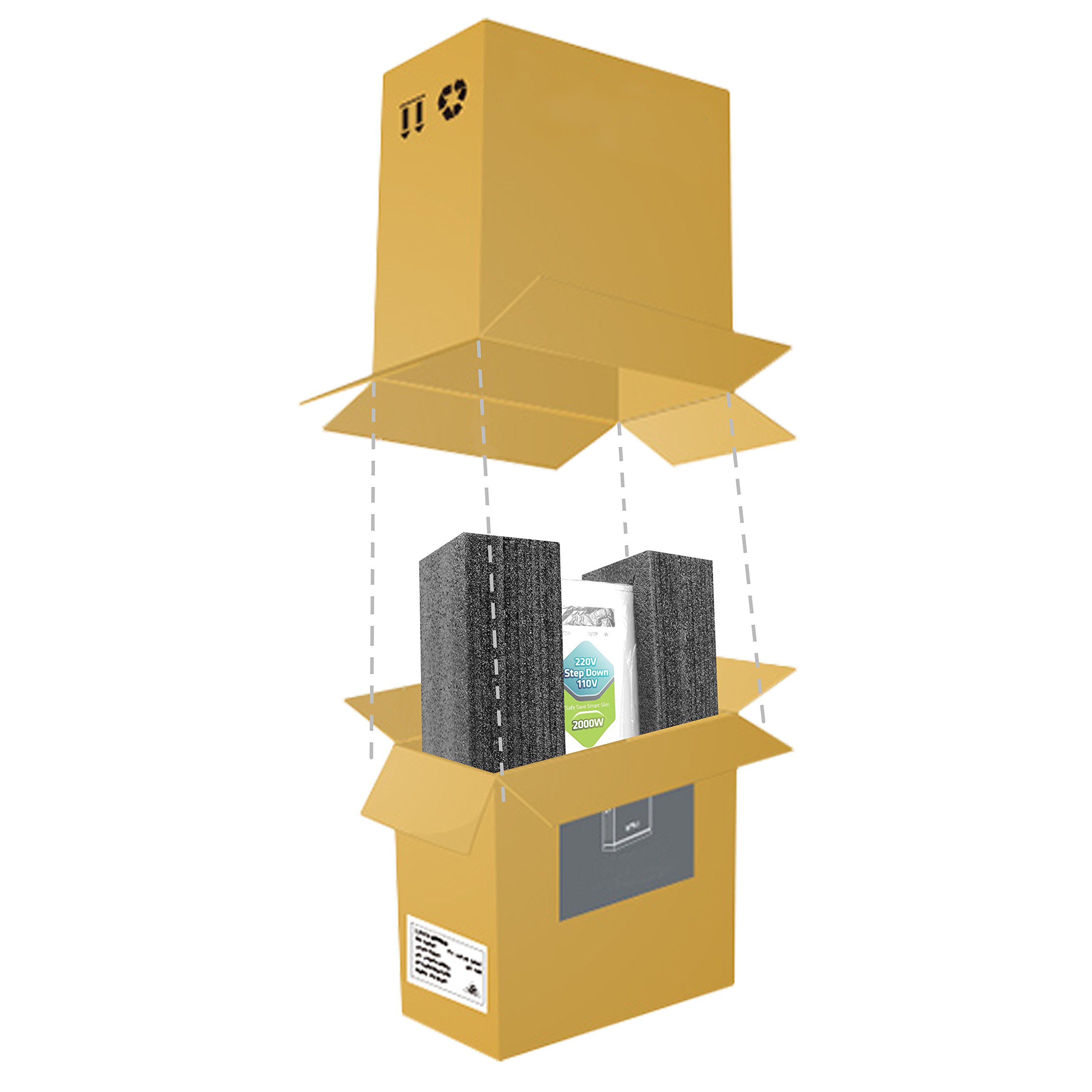 UMI 2000W Step Down Voltage 220v to 110v Converter, Heavy Duty Power Converter, Power Transformer with Auto Mode for Large Capacity Equipment, Step Down 220v to 110v - US to Europe Voltage Converter