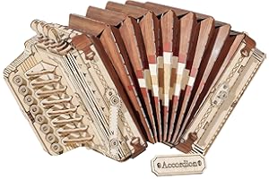 Rowood Accordion 3D Puzzles for Adults, Wooden STEM Toy Craft Kit for Teens Kids, Christmas Gift - Accordion(156PCS)