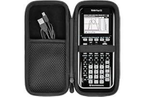 SNAWIKIBAG Graphing Calculator Case for Texas Instruments TI-84 Plus CE, Carrying Box Protective Case for TI-83 Plus CE Ti-85 Ti-89 Ti-82 Plus/C CE,Hard EVA Case for Casio fx-9750GII (only case,Black)