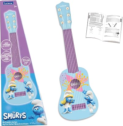 Lexibook The Smurfs My First Guitar Kids 6 Nylon Strings 53 cm Blue K200SF
