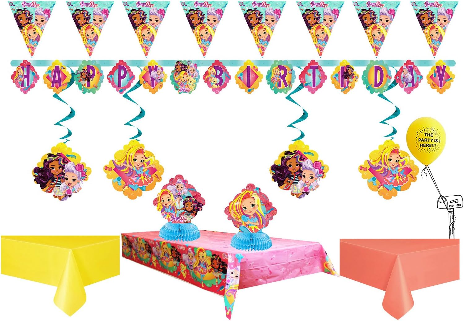 Sunny Day Party Decoration Package with Balloon