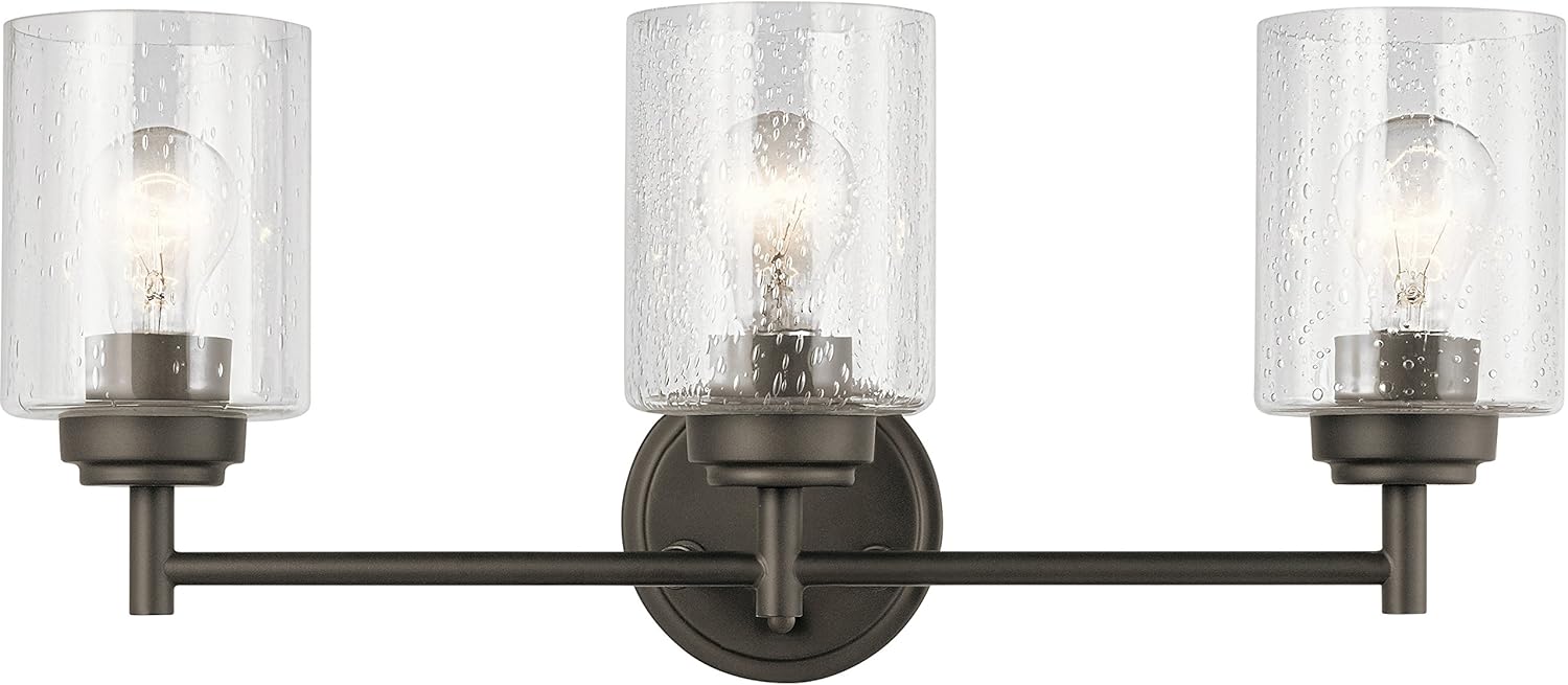 Kichler 45886NI Winslow Vanity, 3-Light 225 Total Watts, Brushed Nickel - - 