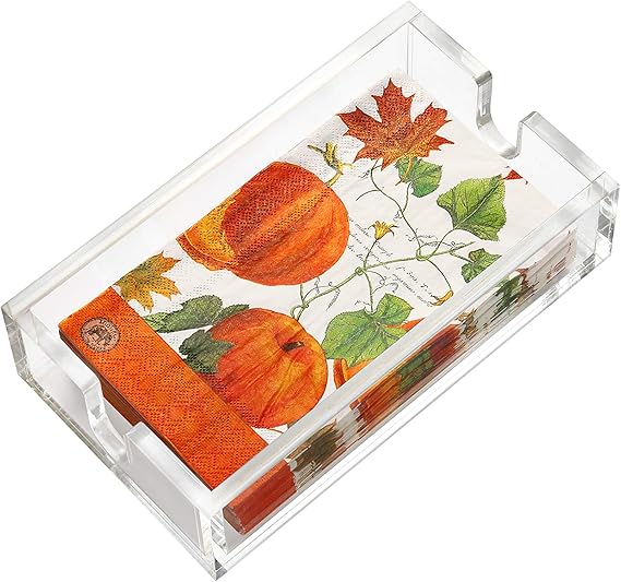 Guest Towel Holder Tray, Acrylic Napkin Holder, Paper Hand