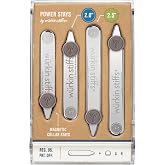 W&uuml;rkin Stiffs Metal Magnetic Collar Stays for Men's Dress Shirts with Storage Case | As Seen on Shark Tank | Power Stays 2 Pack (2.0 &amp; 2.5 Inch)