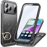 Cozycase for iPhone 18 Pro/iPhone 17 Pro Waterproof Case Heavy Duty Black | Full Body 360 Shockproof with Screen Camera Protector Military Double Water Dust Drop Proof Hard Rugged Front Back Cover