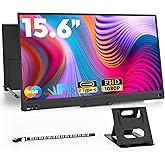 ZSCMALLS Portable Monitor, 15.6" 1080P FHD Laptop Monitor USB-C HDMI Computer Display IPS Second Screen, Laptop Extended Moni