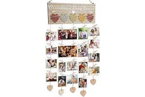 ElekFX Grandma's Brag Board,Grandma Gifts from Grandkids Picture Frame Grandma Photo Holder Thanksgiving Christmas Gifts for Grandma