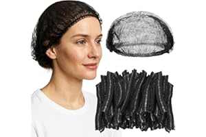 500 Pcs Black Hair Nets - Disposable Hair Cap Bouffant caps Bulk 21inches Hair Net Elastic Dust Cover Hairnets for Foodservic