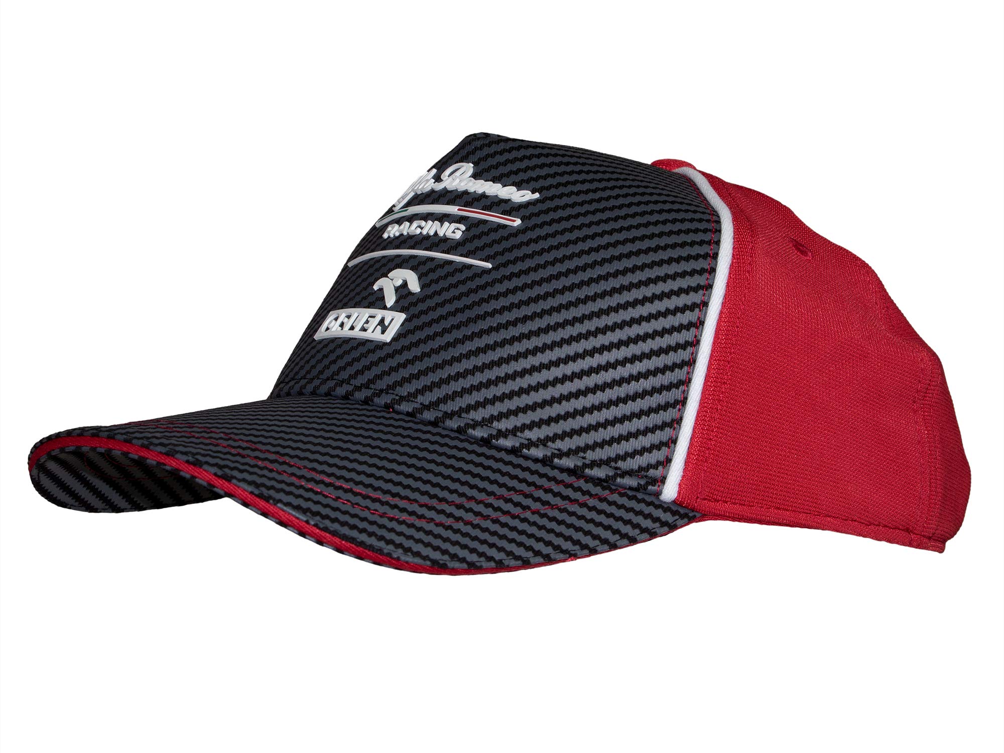 Alfa Romeo Racing Men's Team BB Cap Baseball, Silver/Red, One Size