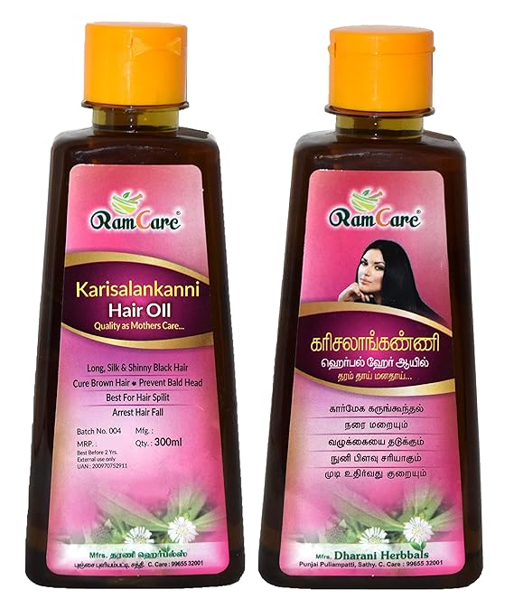 Buy Ram Care Karisalankanni Bhringraj Herbal Hair Oil Serum Each