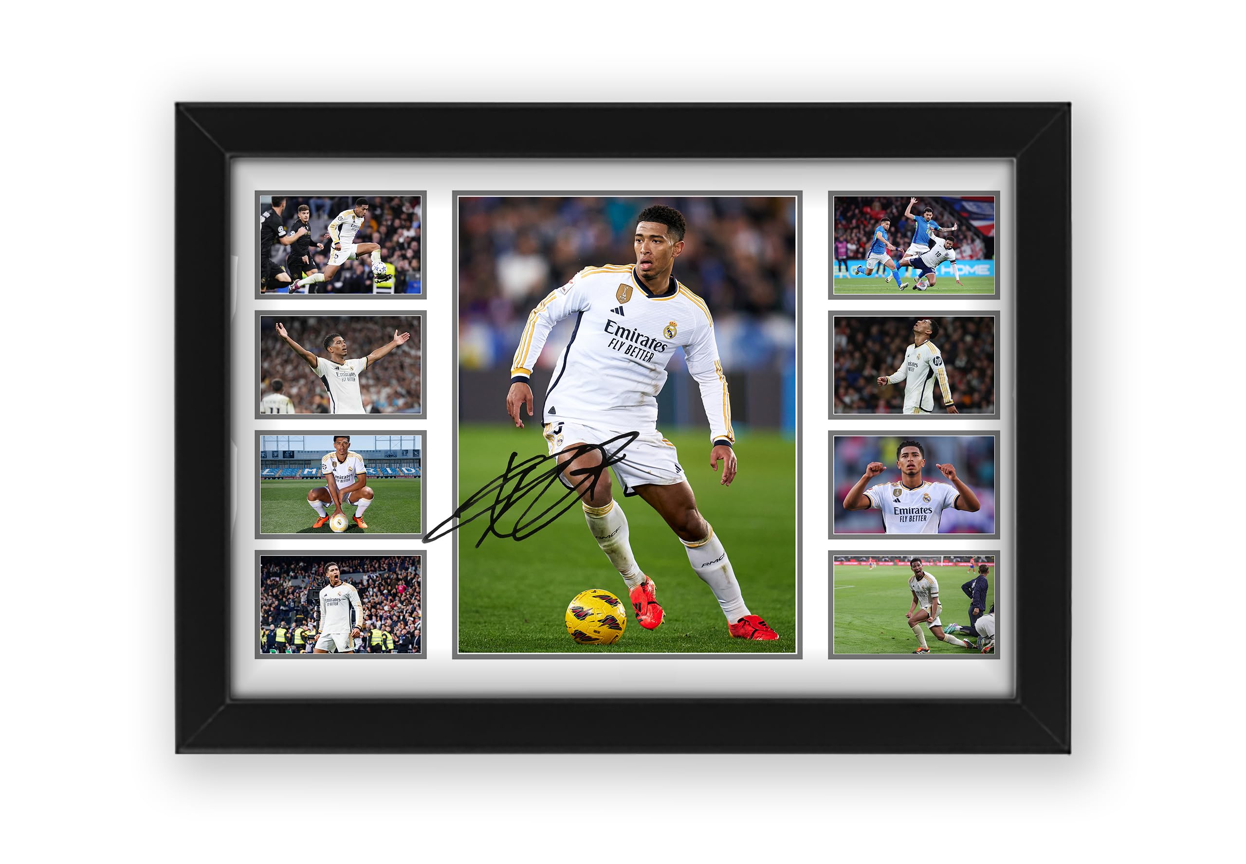 AllStarMedia Jude Bellingham Signed Poster Print | Limited Edition Autograph Fan Gift | Collectible Memorabilia Merchandise - Gift for Football Enthusiasts (Framed A4 (30x21cm))