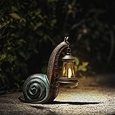 CSZLSMH Solar Snail Garden Lights Outdoor Decor (3.15" W x 4.92" L x 8.27" H), Solar Powered Figurine for Patio Lawn Yard Por