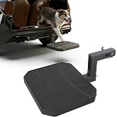 KOKSHELY Adjustable-Height Pet Hitch Step, Dog Ramp for Car/Truck/SUV/Crossover, Dog Hitch Step Fits 2" Hitch Receiver, Anti-Slip HDPE Surface, Heavy-Duty Alloy Frame, 200lbs Capacity