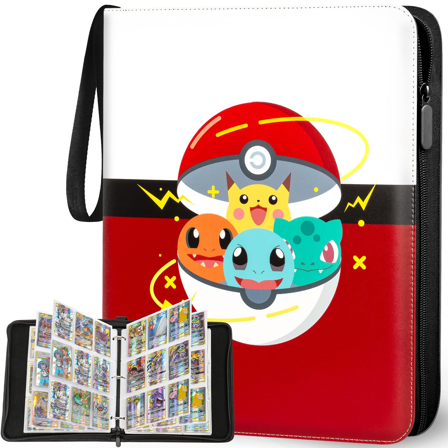 Card Binder for Kids,Trading Card Binder 9 Pocket 50 Pages 900 Cards Capacity,Portable Waterproof PU Card Binder Folder,Collectible Card Album This is the perfect for boys and girls (R900)