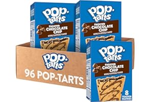 Pop-Tarts Toaster Pastries, Breakfast Foods, Kids Snacks, Frosted Chocolate Chip (96 Pop-Tarts)