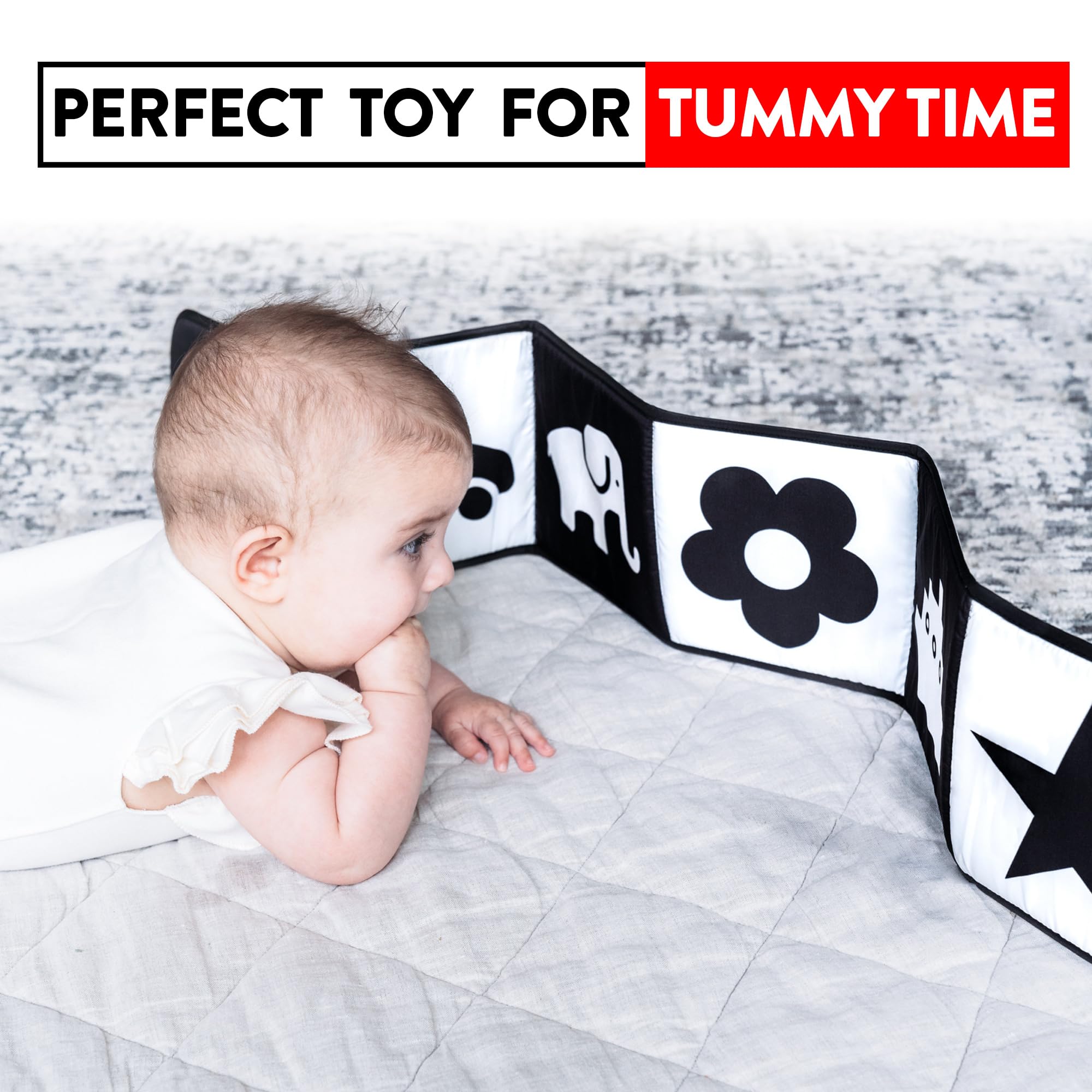Spiggly High Contrast Baby Toys for Newborn Black and White Baby Toys Baby Books 0-6 Months High Contrast Baby Book Contrast Toys for Infants 0-6 Months Black and White Books for Newborns