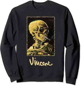 van gogh skull with cigarette shirt
