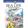 Amazon.com: Creative Haven Sea Life Color by Number Coloring Book