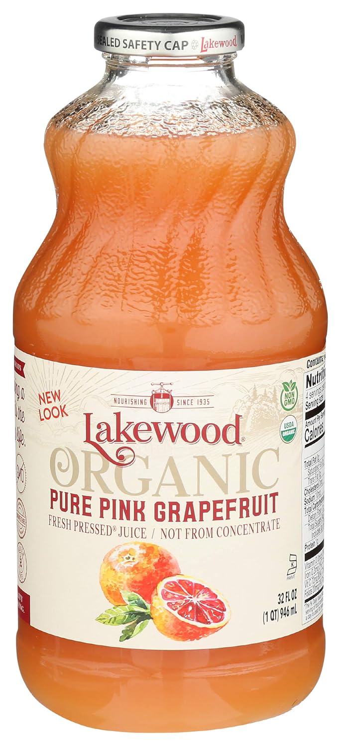 Lakewood, Juice Grapefruit Pink Pure organic, 32 Fl Oz