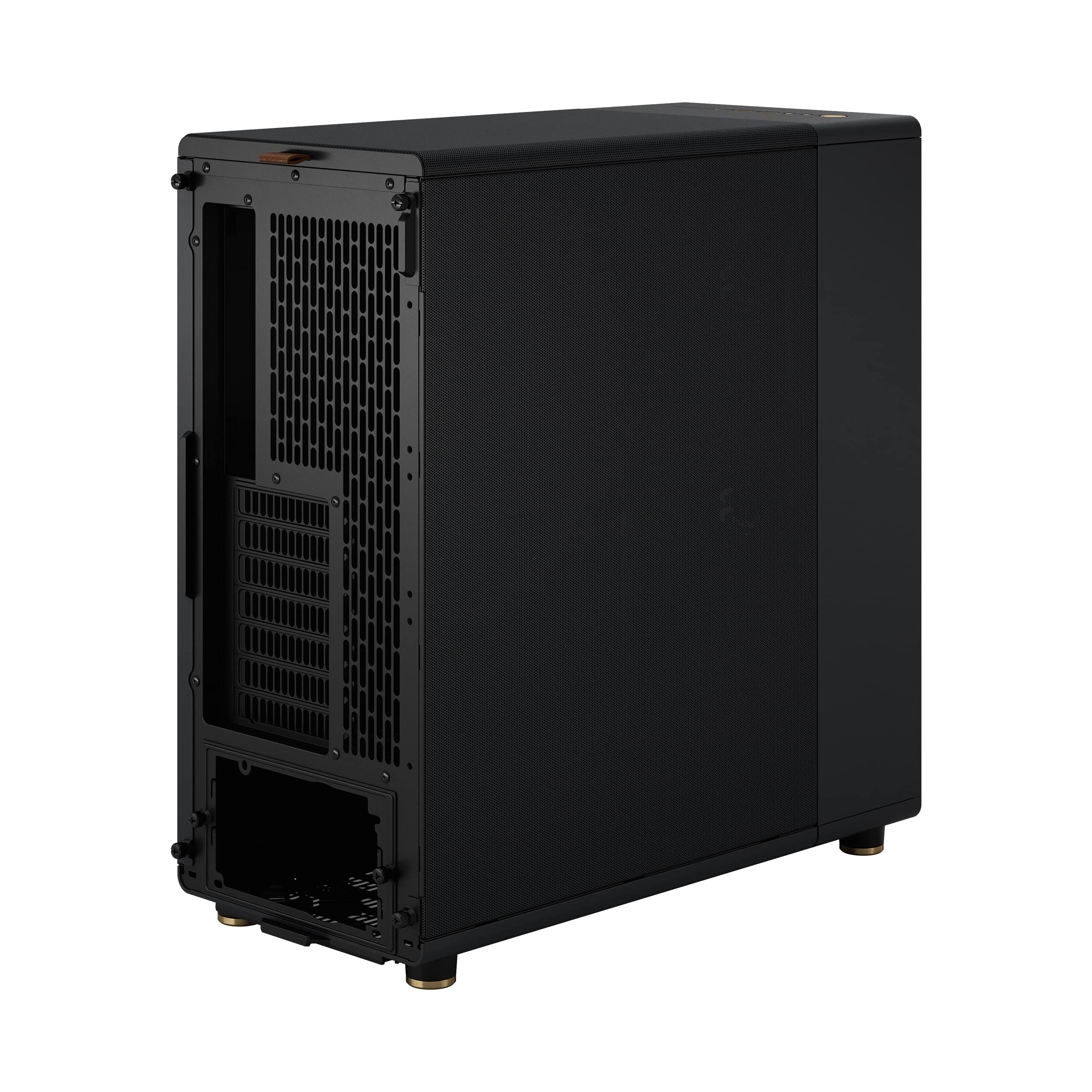 Fractal Design North - Genuine Walnut Wood Front - Mesh Side Panels - Two 140mm Aspect PWM Fans Included - Type C USB - ATX Airflow Mid Tower PC Gaming Case,Charcoal Black