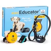 E-Collar ET-300 Mini Educator Dog Training Collar &amp; Finger Clicker, Yellow | 1-Dog System | 1/2 Mile | 100 Electronic Stimulation Levels | Vibration + Tone + LED | Finger Clicker