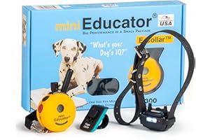 E-Collar – Educator ET-300-1/2 Mile Waterproof Remote Dog Training Collar Includes Premium Finger Clicker Trainer, 100 Progra