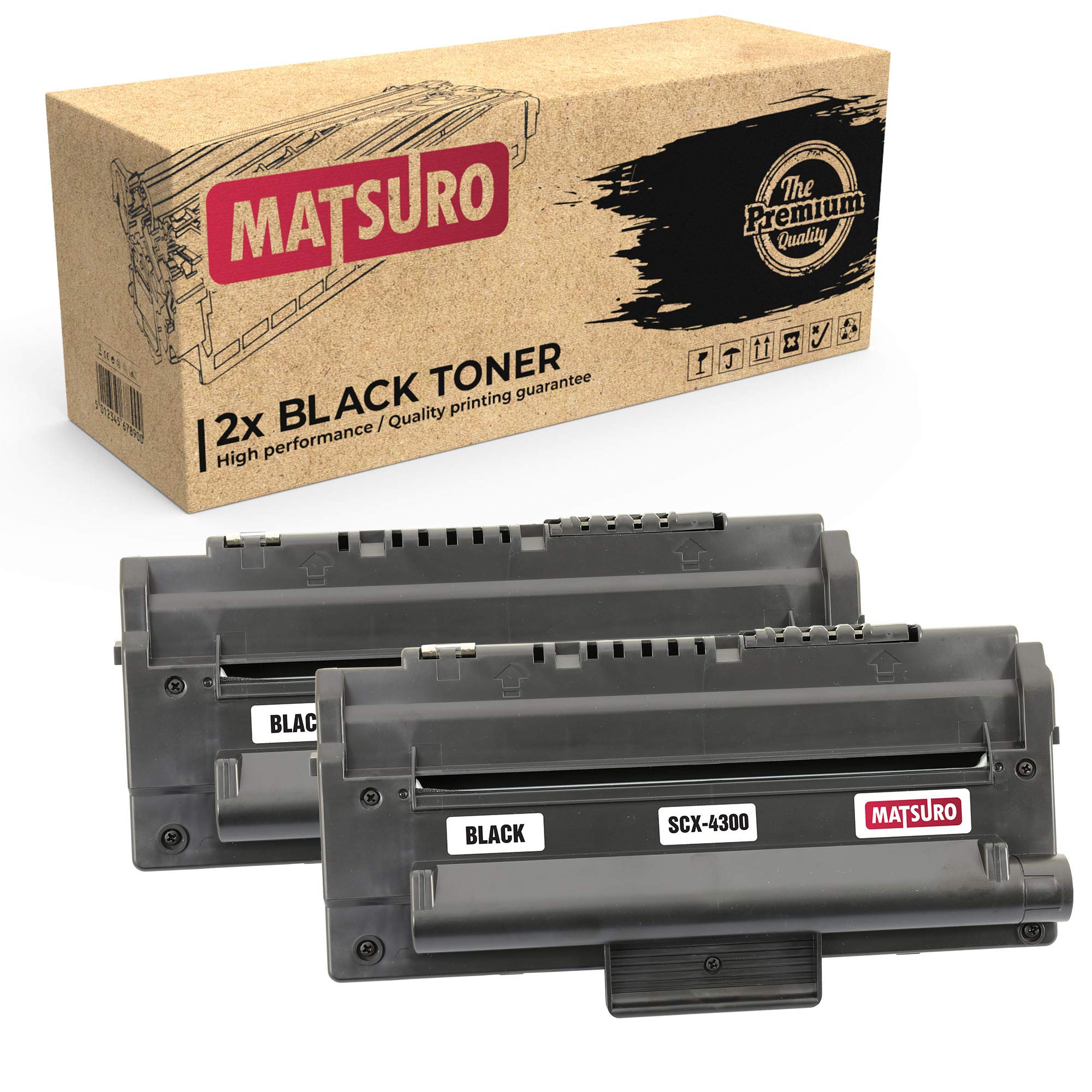 Matsuro Original | Compatible Toner Cartridge Replacement for SAMSUNG SCX-4300 (2 BLACK)