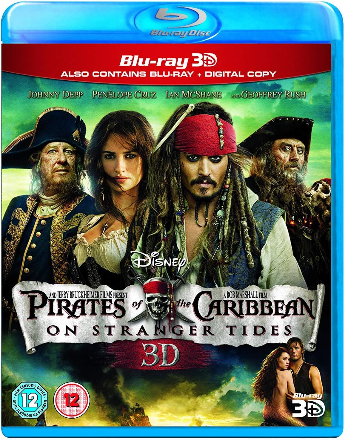 Pirates Of The Caribbean On Stranger Tides Blu Ray 3d 2d Blu Ray Region Free Amazon Co Uk Johnny Depp Penelope Cruz Ian Mcshane Geoffrey Rush Rob Marshall Johnny Depp Penelope Cruz Dvd Blu Ray