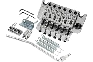 Musiclily 54mm Guitar Double Locking Tremolo System Bridge for Floyd Rose Style Electric Guitar Replacement Parts, Chrome