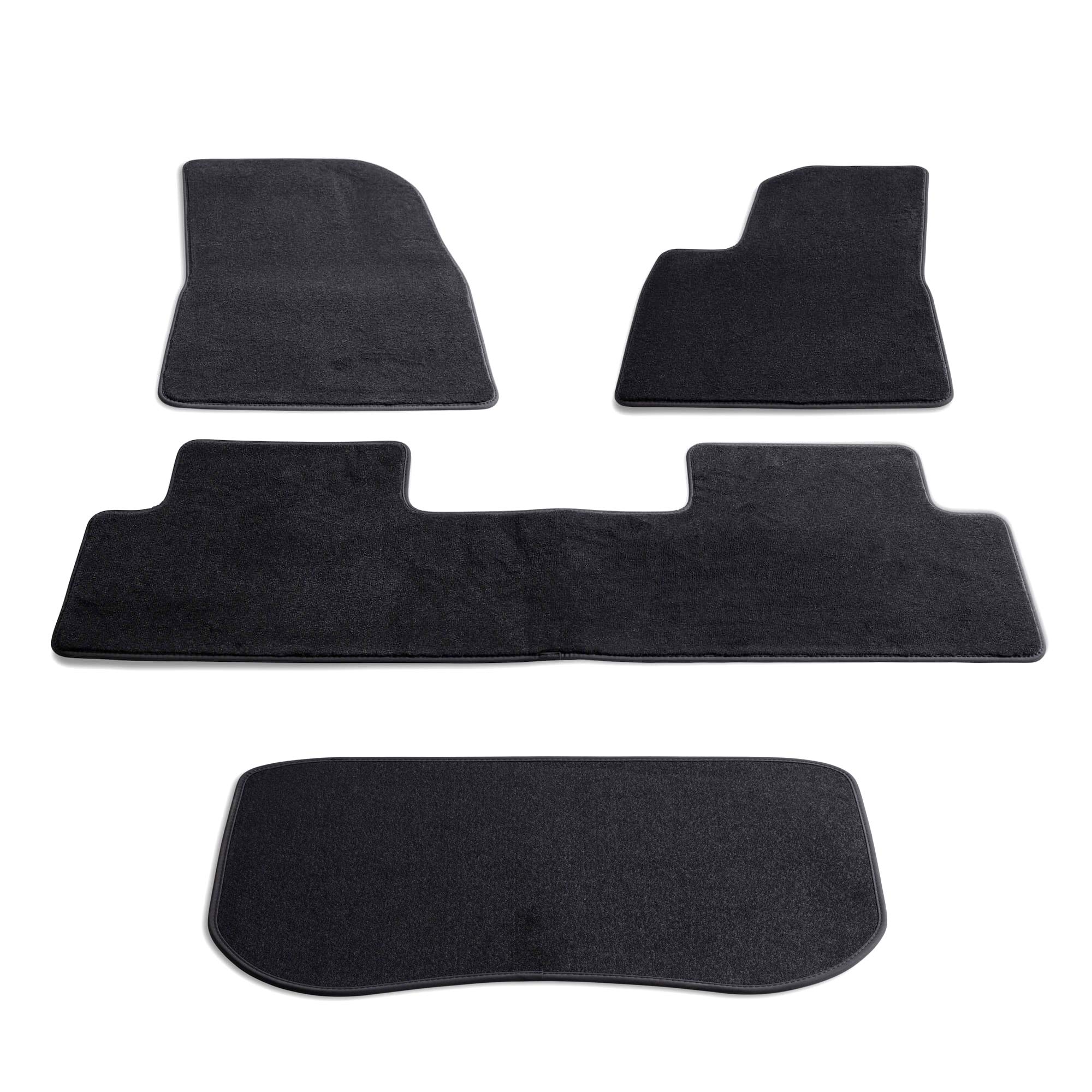 Carsio Luxury Tailored Black Carpet Car Floor Mats 4 Piece Set TO FIT - Tesla Model 3 RHD (Right Hand Drive)